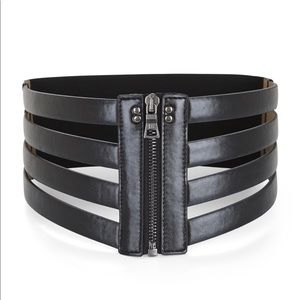 BCBG Cage Zip Belt (Gold Detail)